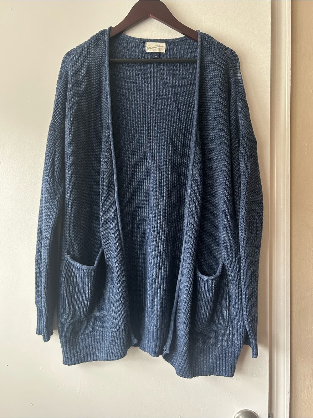 Universal Thread Navy Blue Open Front Ribbed Cardigan